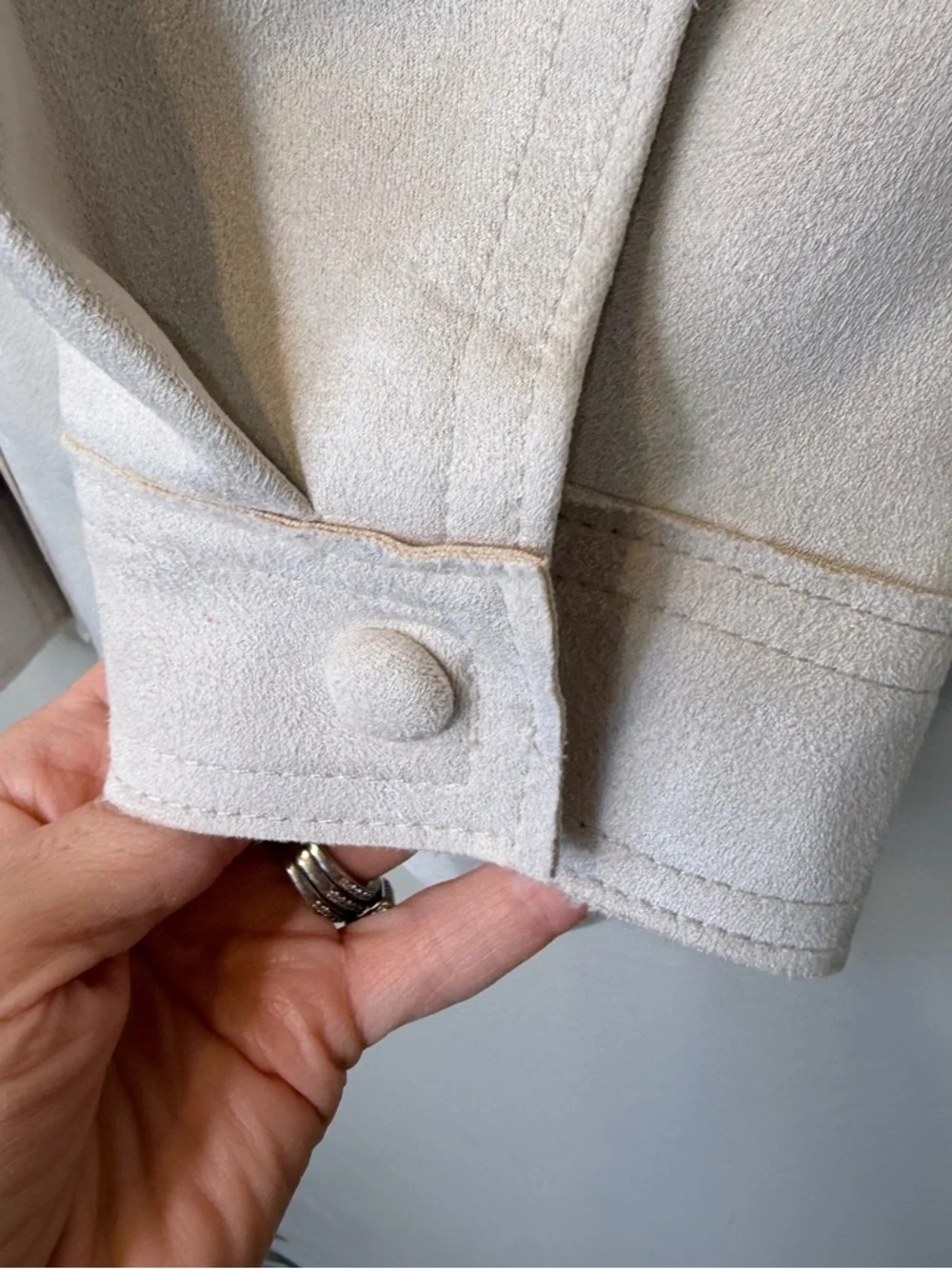 Philosophy | Anthro Faux Leather Butter Soft Tan Utility Jacket Relaxed Shacket - Picture 7 of 14